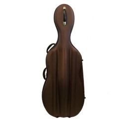 Etui coque nylon ultra-rigide pour violoncelle 4/4 avec roulettes - brun