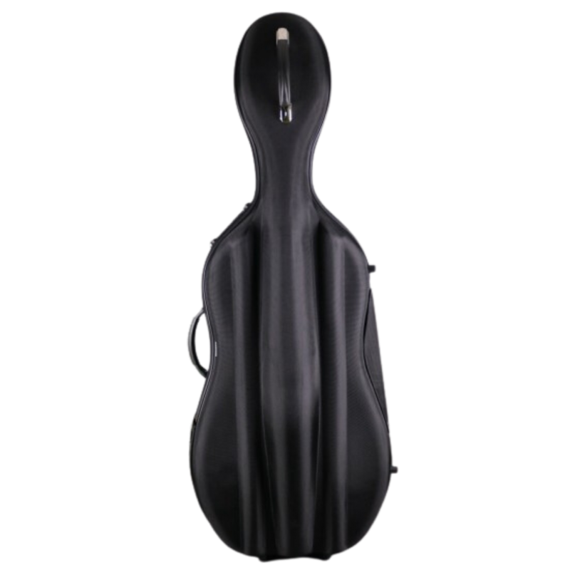 Etui coque nylon ultra-rigide pour violoncelle 4/4 avec roulettes - noir