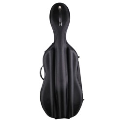 Etui coque nylon ultra-rigide pour violoncelle 4/4 avec roulettes - noir