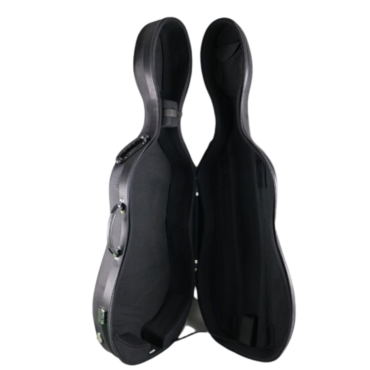 Etui coque nylon ultra-rigide pour violoncelle 4/4 avec roulettes - noir