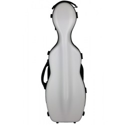 Etui violon 4/4 composite forme "petit violoncelle" Blanc tressé